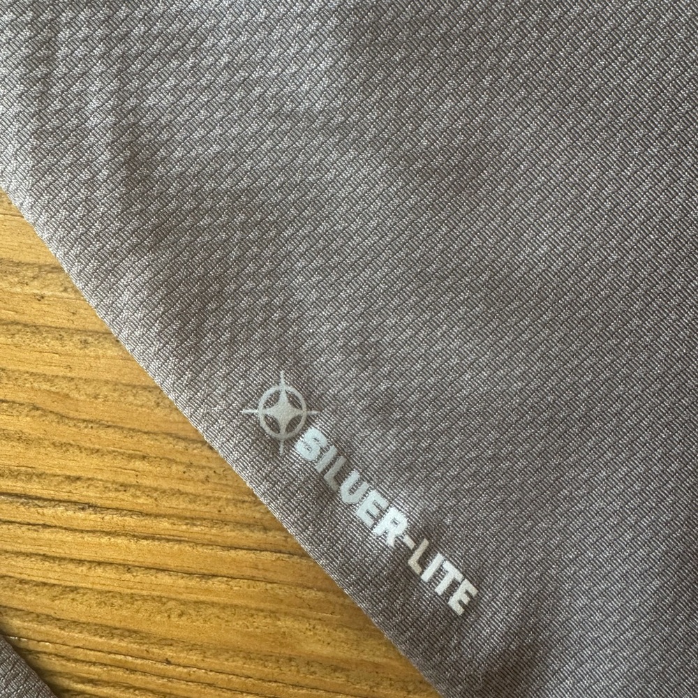 ASRV SILVER LITE TAUPE LONG SLEEVE SHIRT S - Picture 4 of 5
